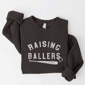 Raising Ballers Oversized Graphic Sweatshirt
